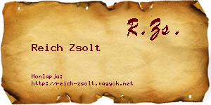 Reich Zsolt névjegykártya